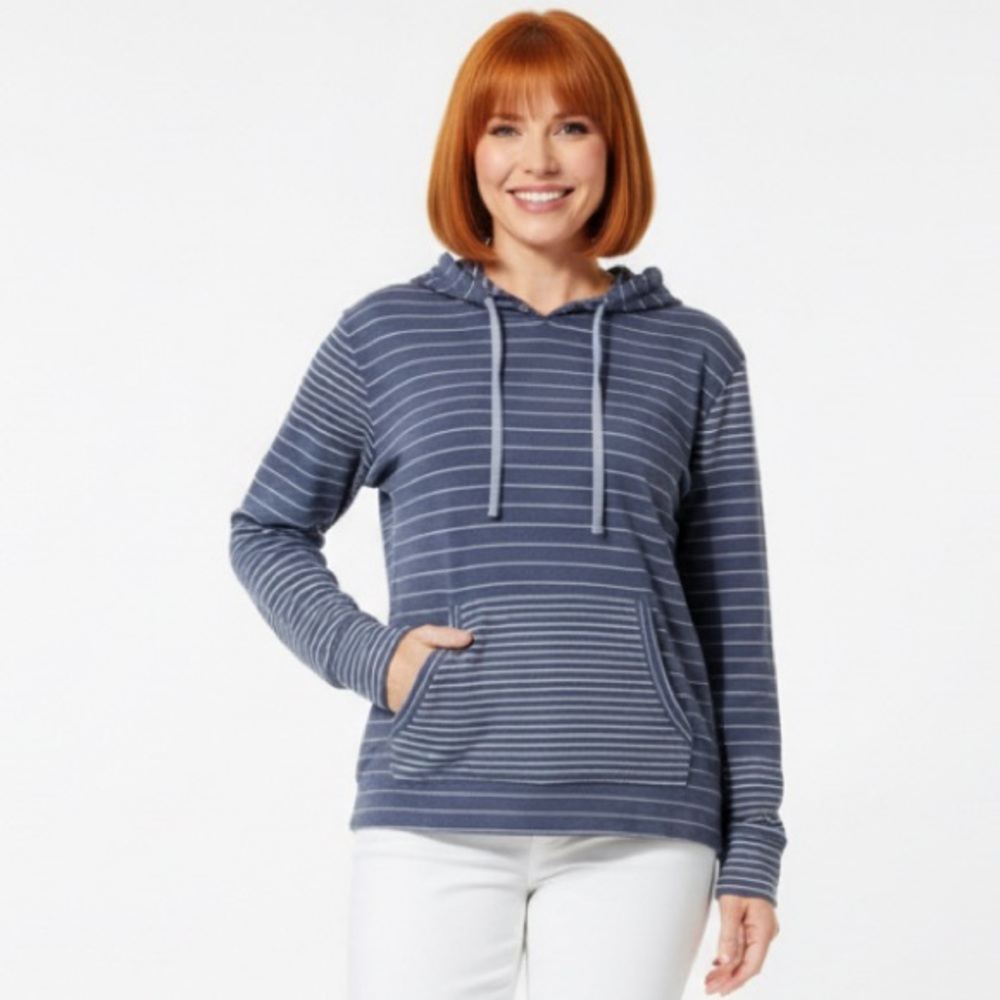 2 for $15 St John’s Bay Blue Striped Women’s Top